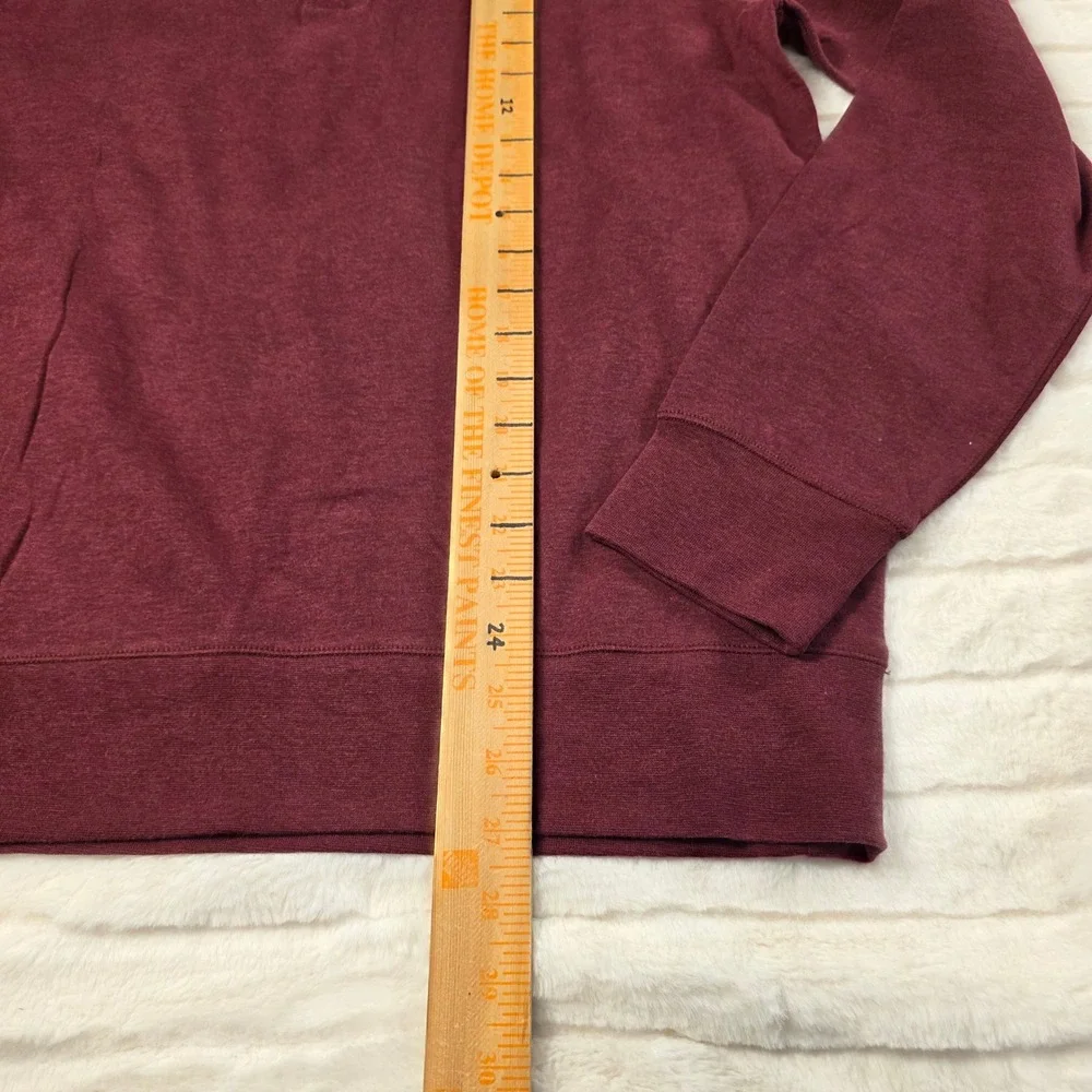 Polo Ralph Lauren Luxury Jersey Quarter Zip Pullover Sweater Mens M Burgandy